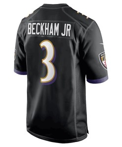 Odell Beckham Jr. 3 Baltimore Ravens Alternate Game Men Jersey - Black