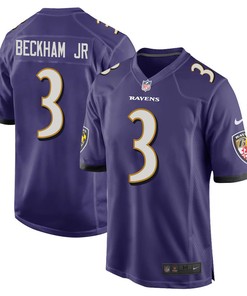 Odell Beckham Jr. 3 Baltimore Ravens Game Men Jersey - Purple