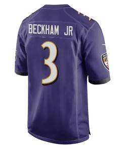 Odell Beckham Jr. 3 Baltimore Ravens Game Men Jersey - Purple