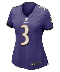 Odell Beckham Jr. 3 Baltimore Ravens Game Women Jersey - Purple