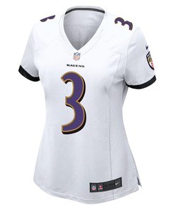 Odell Beckham Jr. 3 Baltimore Ravens Game Women Jersey - White
