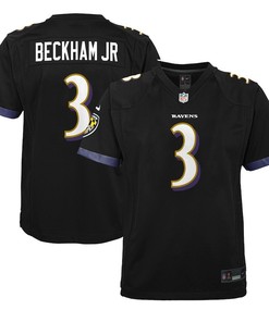 Odell Beckham Jr. 3 Baltimore Ravens Youth Alternate Game Jersey - Black