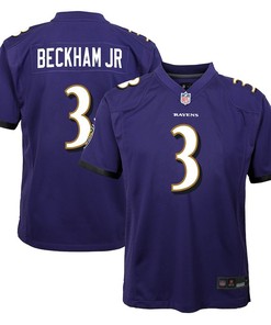 Odell Beckham Jr. 3 Baltimore Ravens Youth Game Jersey - Purple