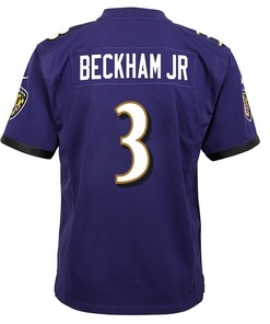 Odell Beckham Jr. 3 Baltimore Ravens Youth Game Jersey - Purple