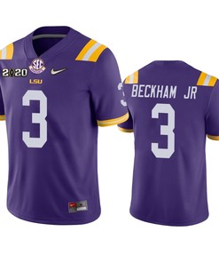 Odell Beckham Jr. Lsu Tigers 2020 National Champions Purple Jersey