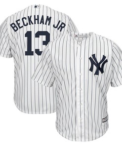 Odell Beckham Jr New York Yankees Majestic X Mlb Crossover Cool Base Player Jersey White 2019