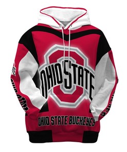 Ohio State Buckeyes 3D Printed Hoodie/Zipper Hoodie Ver 1