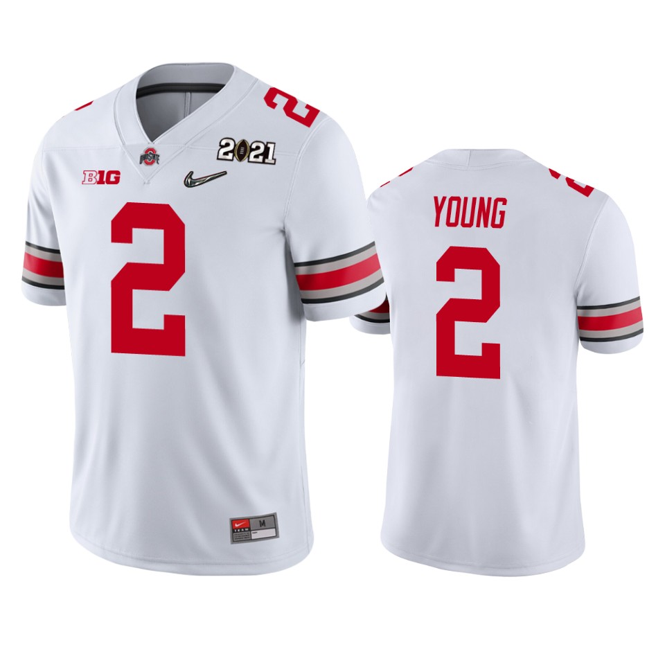 Ohio State Buckeyes Chase Young 2021 National Championship White Jersey