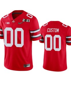 Ohio State Buckeyes Custom 2021 National Championship Scarlet Jersey
