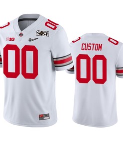 Ohio State Buckeyes Custom 2021 National Championship White Jersey