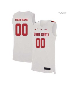 Ohio State Buckeyes Elite Basketball Youth Custom Jersey White