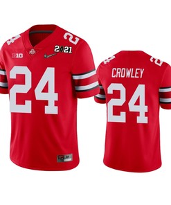 Ohio State Buckeyes Marcus Crowley 2021 National Championship Scarlet Jersey