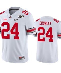 Ohio State Buckeyes Marcus Crowley 2021 National Championship White Jersey