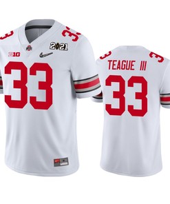 Ohio State Buckeyes Master Teague Iii 2021 National Championship White Jersey
