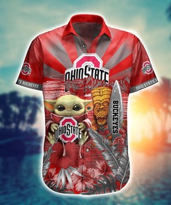 Ohio State Buckeyes NCAA Baby Yoda Hawaiian Shirt for Men And Women