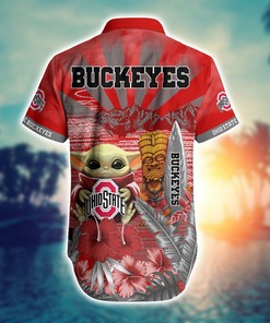 Ohio State Buckeyes NCAA Baby Yoda Hawaiian Shirt for Men And Women
