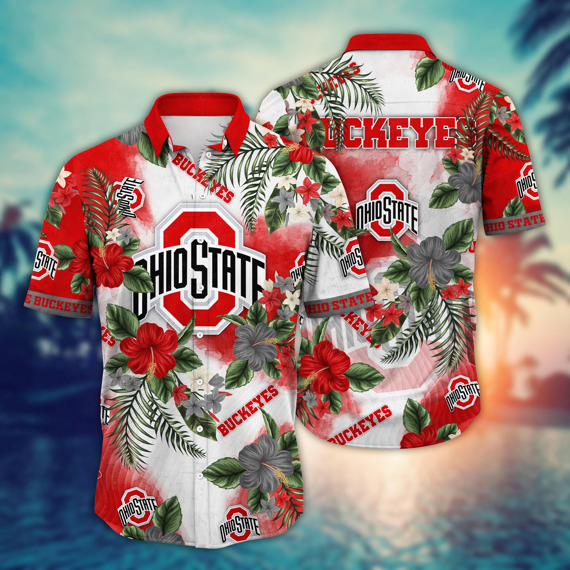 Ohio State Buckeyes NCAA Flower Hawaii Shirt For Fans Ver 1