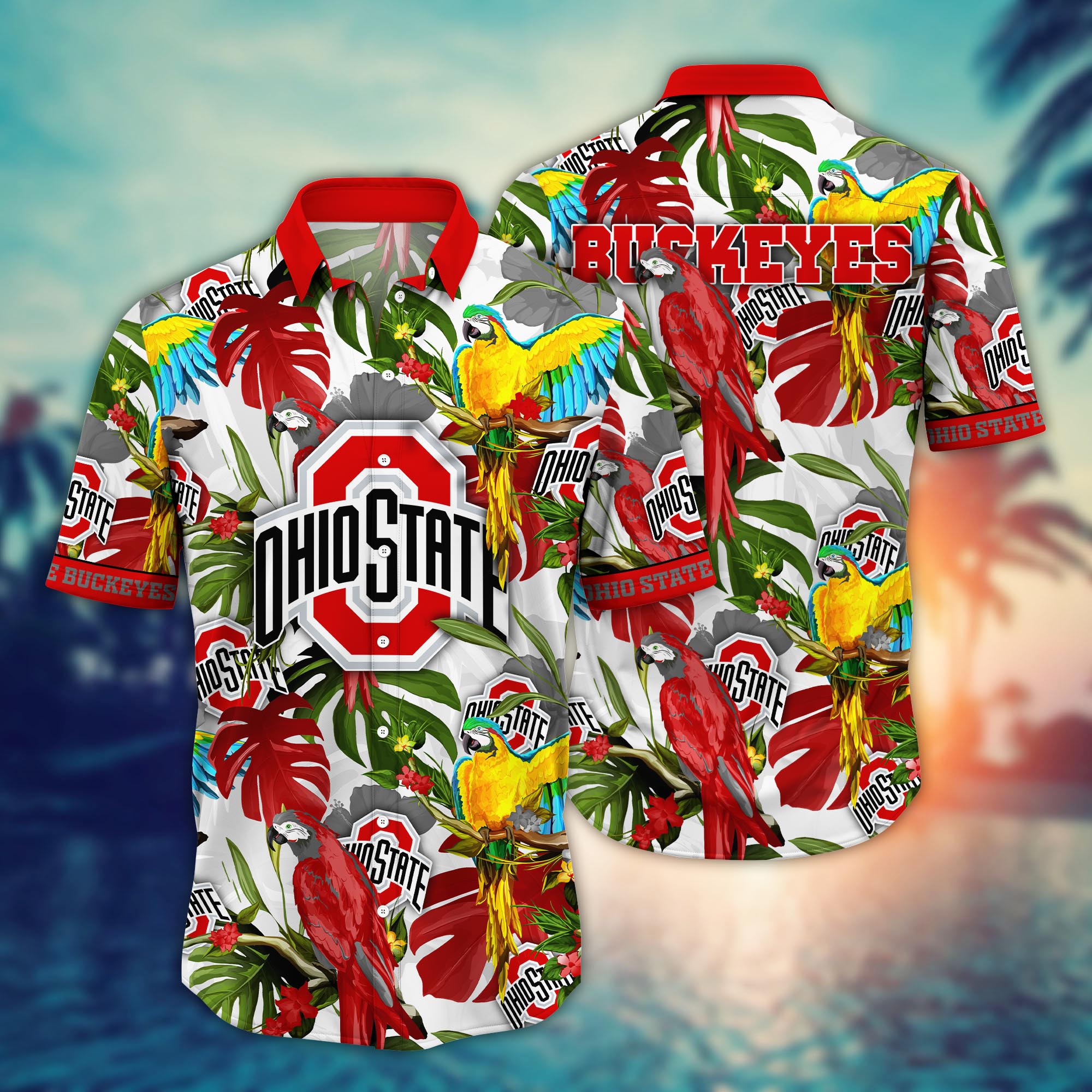 Ohio State Buckeyes NCAA Flower Hawaii Shirt For Fans Ver 2