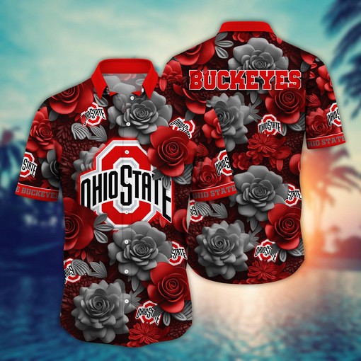 Ohio State Buckeyes NCAA Flower Hawaii Shirt For Fans Ver 37