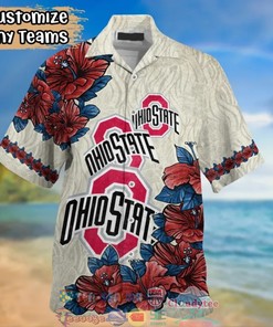 Ohio State Buckeyes NCAA Hibiscus Hawaiian Shirt