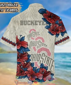 Ohio State Buckeyes NCAA Hibiscus Hawaiian Shirt