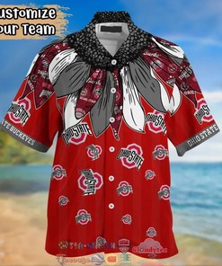 Ohio State Buckeyes NCAA Native Feather Hawaiian Shirt