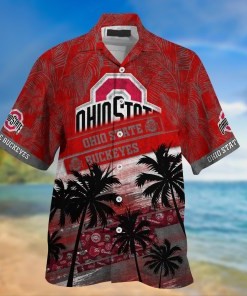 Ohio State Buckeyes NCAA Palm Tree Pattern Hawaii Shirt For Sports Fans