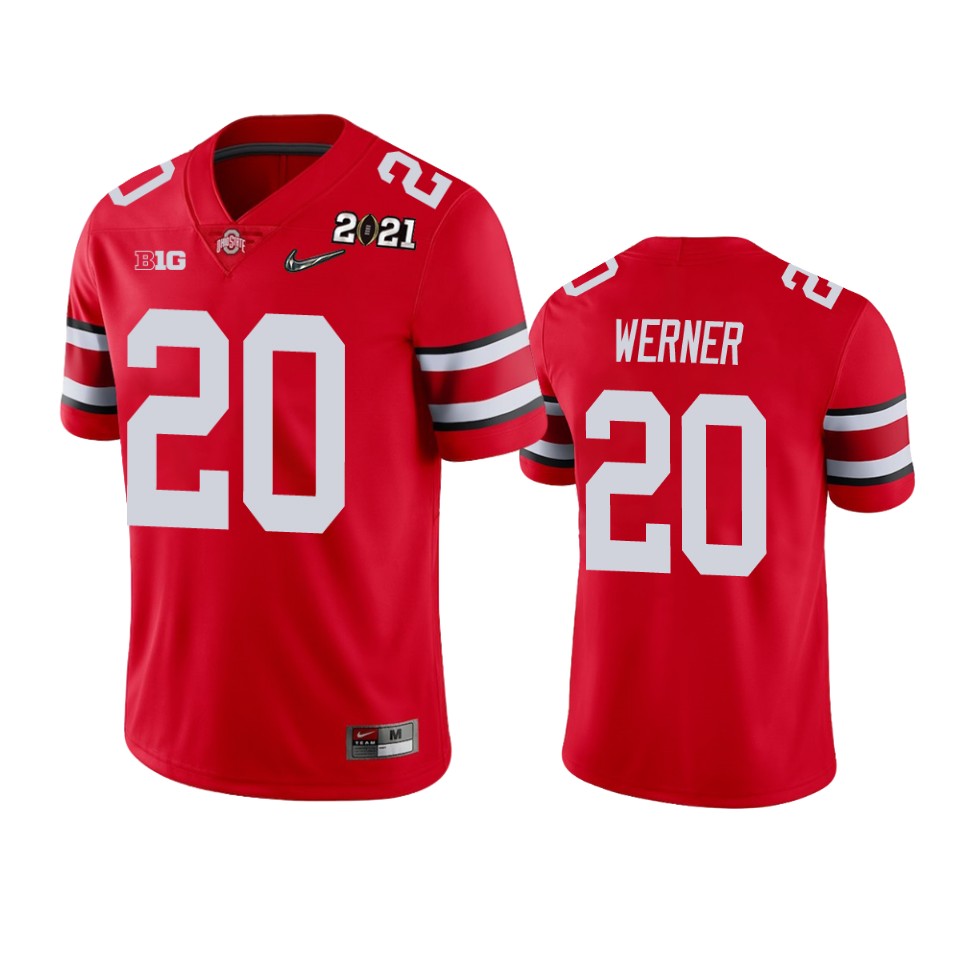 Ohio State Buckeyes Pete Werner 2021 National Championship Scarlet Jersey