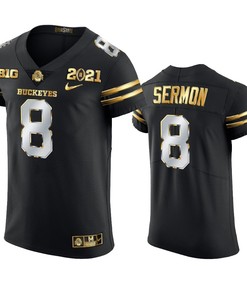 Ohio State Buckeyes Trey Sermon 2021 National Championship Black Jersey