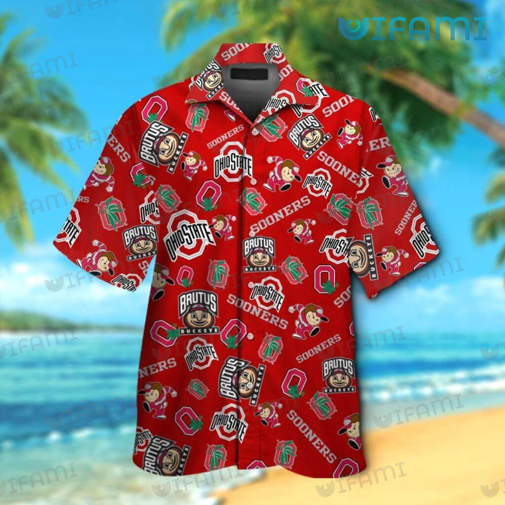 Ohio State Hawaiian Shirt Mascot Logo History Sooners Ohio State Buckeyes Gift