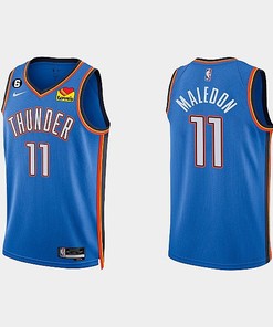 Oklahoma City Thunder 11 Theo Maledon 2022-23 Icon Edition White Men Jersey
