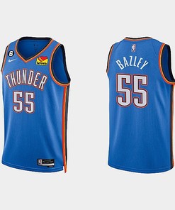 Oklahoma City Thunder 55 Darius Bazley 2022-23 Icon Edition White Men Jersey
