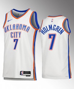 Oklahoma City Thunder Chet Holmgren 7 2022-23 Association Edition White Jersey