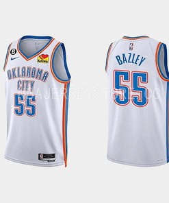 Oklahoma City Thunder Darius Bazley 55 2022-23 Association Edition White Men Jersey Swingman