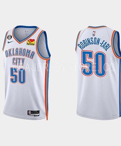 Oklahoma City Thunder Jeremiah Robinson-Earl 50 2022-23 Association Edition White Men Jersey Swingman