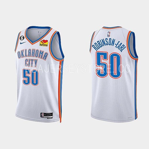 Oklahoma City Thunder Jeremiah Robinson-Earl 50 2022-23 Association Edition White Men Jersey Swingman