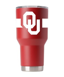 Oklahoma Crimson Tumbler - Oklahoma Crimson Team Logo Tumbler - Boomer Sooner