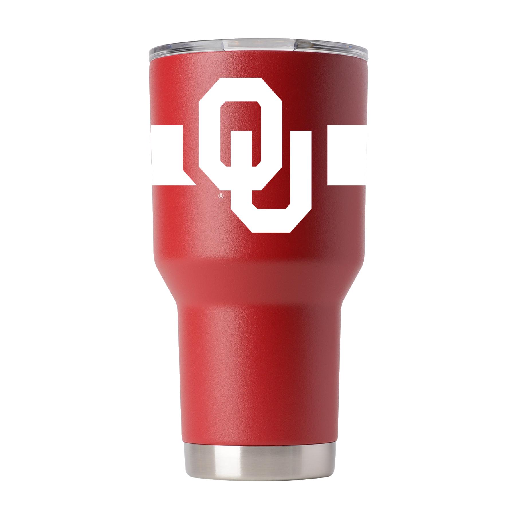 Oklahoma Crimson Tumbler - Oklahoma Crimson Team Logo Tumbler - Boomer Sooner