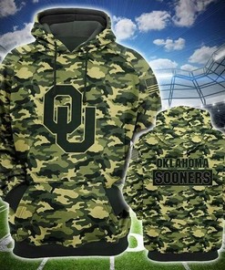 Oklahoma Sooners Camouflage Pattern 3D Hoodie Oklahoma Sooners Gift Ideas for Him