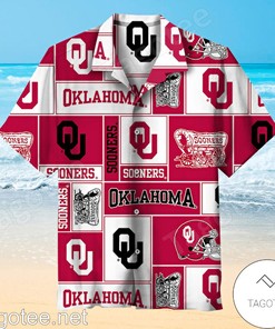 Oklahoma Sooners Football Football Team Red And White Squares Hawaiian Shirt