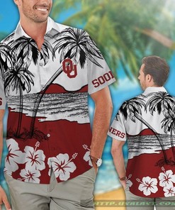 Oklahoma Sooners Hibiscus Hawaiian Shirt Beach Short