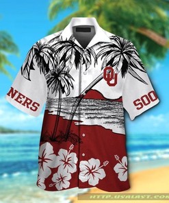 Oklahoma Sooners Hibiscus Hawaiian Shirt Beach Short