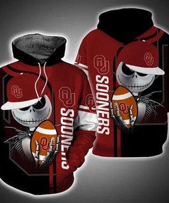 Oklahoma Sooners Jack Skellington The Nightmare Before Christmas 3D Hoodie Oklahoma Sooners Fan Gifts