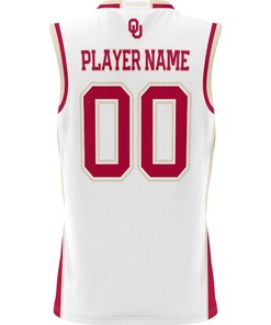Oklahoma Sooners NIL Men Basketball Custom Jersey - White