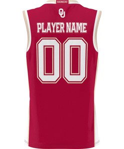 Oklahoma Sooners NIL Men's Basketball Custom Jersey - Crimson
