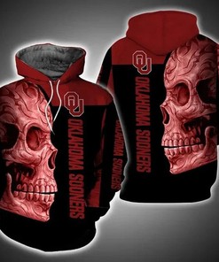 Oklahoma Sooners Skull 3D Hoodie Oklahoma Sooners Gifts for Him