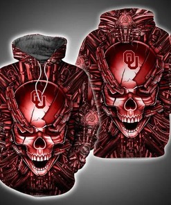 Oklahoma Sooners Skull Raiders 3D Hoodie Unique Oklahoma Sooners Gifts