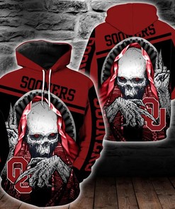 Oklahoma Sooners Skull for Fan 3D Hoodie NCAA Football Gifts