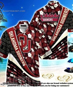 Oklahoma Sooners With Tropical Flower Pattern Summer Beach Hawaiian Shirt