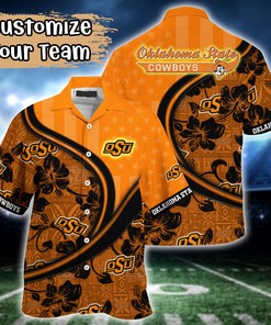Oklahoma State Cowboys NCAA US Flag Flower Hawaii Shirt For Fans